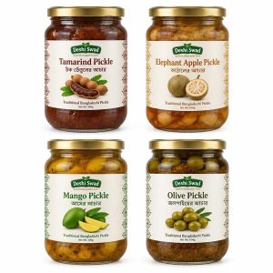 Traditional 4-Type Achar Combo – Tetul, Chalta, Am, Jolpai